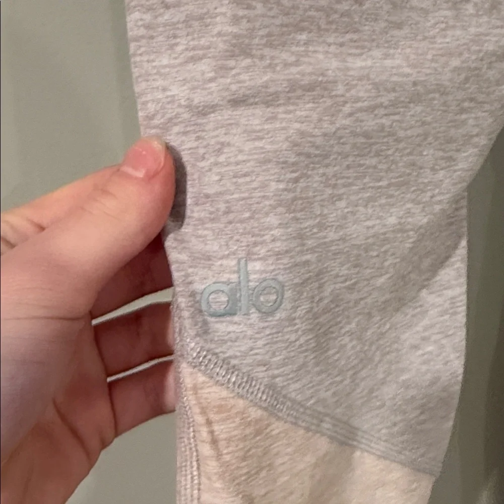 Alo‎ yoga neutral color block leggings size small heathered pattern